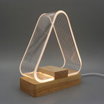 Lampada da scrivania USB semplice da studio Luce notturna in acrilico a LED