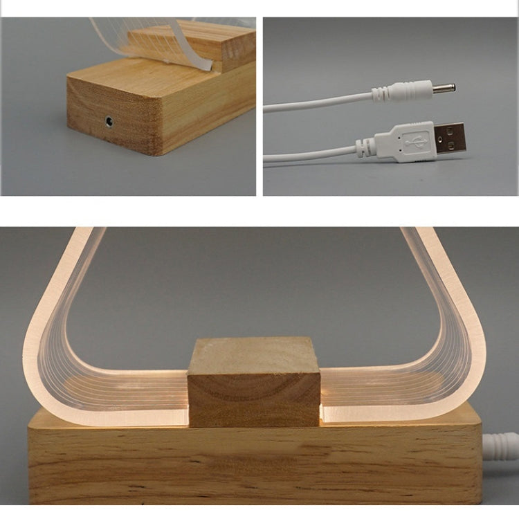 Lampada da scrivania USB semplice da studio Luce notturna in acrilico a LED