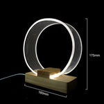 Luce notturna con lampada da tavolo ad anello acrilico USB