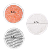 Panno di ricambio per pulizia scopa a vapore da 2 pezzi per serie Bissell 2124/2039A, White, Gray, Orange