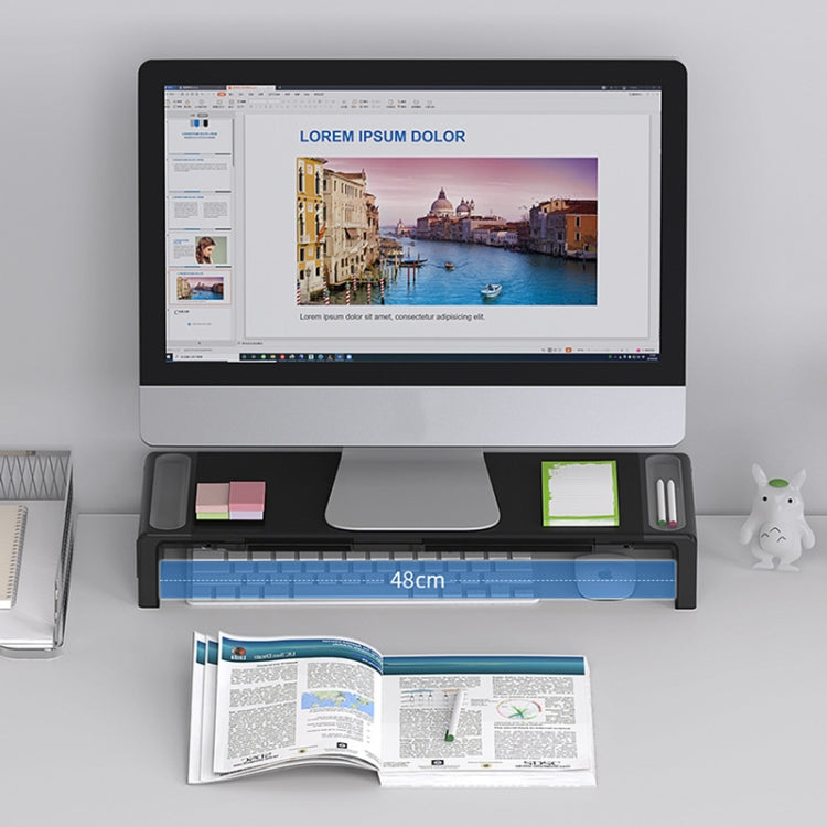 AP2002-2-A Staffa per l'archiviazione del notebook su rack per aumento del displayOlmaster, Classic Style, Plus Storage Box