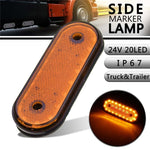 5 PZ MK-095 12/24V 20 LED Luci laterali universali per camion Luci posteriori per rimorchio per camion, MK-095, MK-095 Yellow
