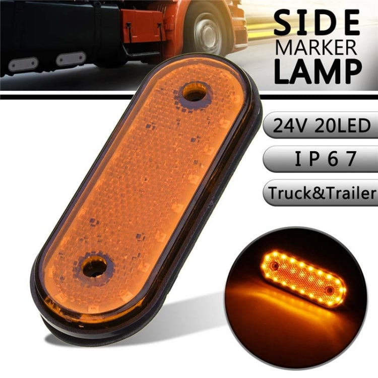 5 PZ MK-095 12/24V 20 LED Luci laterali universali per camion Luci posteriori per rimorchio per camion, MK-095, MK-095 Yellow