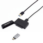 Cavo adattatore per disco rigido esterno per notebook Olmaster Cavo Easy Drive Convertitore da USB 3.0 a SATA, Hard Disk Dedicated 2.5 Inch, Hard Disk + Type-C Adapter 2.5 Inch, Hard Disk Dedicated 3.5 Inch (US Plug)                                    ...