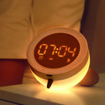 Simpatico topo notturno in silicone con funzione sveglia elettronica Lampada da scrivania per dormire sul comodino Orologio didattico