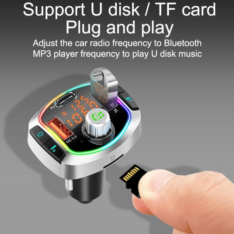 BC63 Scheda per auto colorata Lettore MP3 Ricevitore Bluetooth multifunzionale Caricatore per disco U Accendisigari per auto, BC63