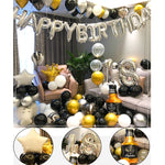 Buon Compleanno Ragazza Ragazzo Pellicola in alluminio Palloncino Scena Decorazione Set Sfondo Decorazione murale Forniture per decorazioni per feste per adulti