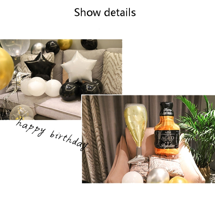 Buon Compleanno Ragazza Ragazzo Pellicola in alluminio Palloncino Scena Decorazione Set Sfondo Decorazione murale Forniture per decorazioni per feste per adulti