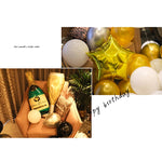 Buon Compleanno Ragazza Ragazzo Pellicola in alluminio Palloncino Scena Decorazione Set Sfondo Decorazione murale Forniture per decorazioni per feste per adulti