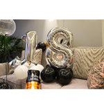 Buon Compleanno Ragazza Ragazzo Pellicola in alluminio Palloncino Scena Decorazione Set Sfondo Decorazione murale Forniture per decorazioni per feste per adulti