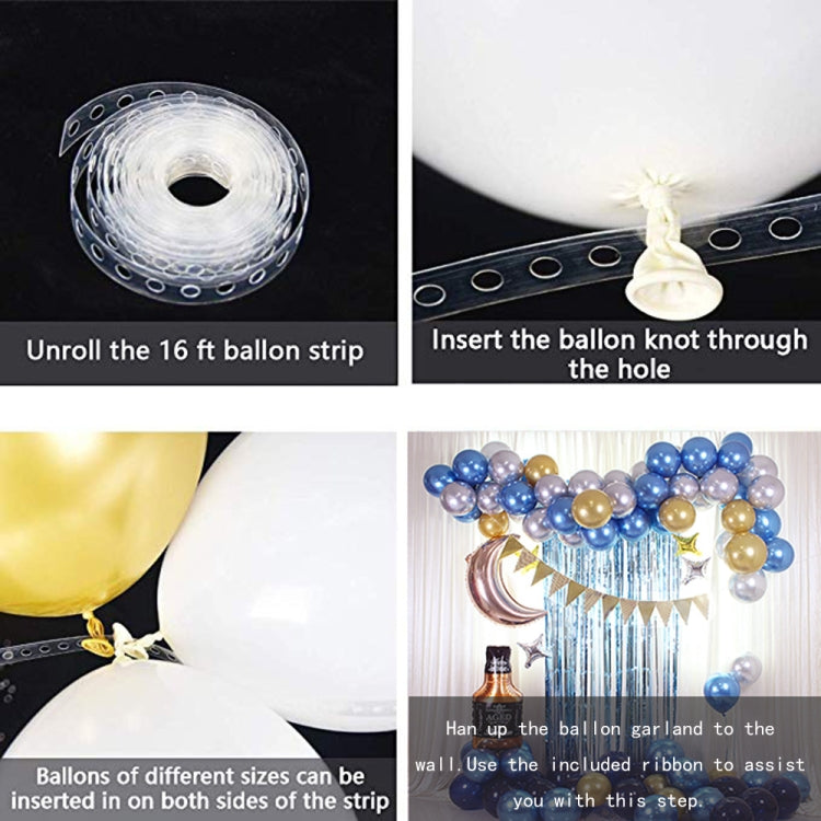 Set di palloncini blu con bandiera appesa, set di catene di palloncini per whisky, decorazioni per feste, decorazioni per luoghi, Blue Balloon Set