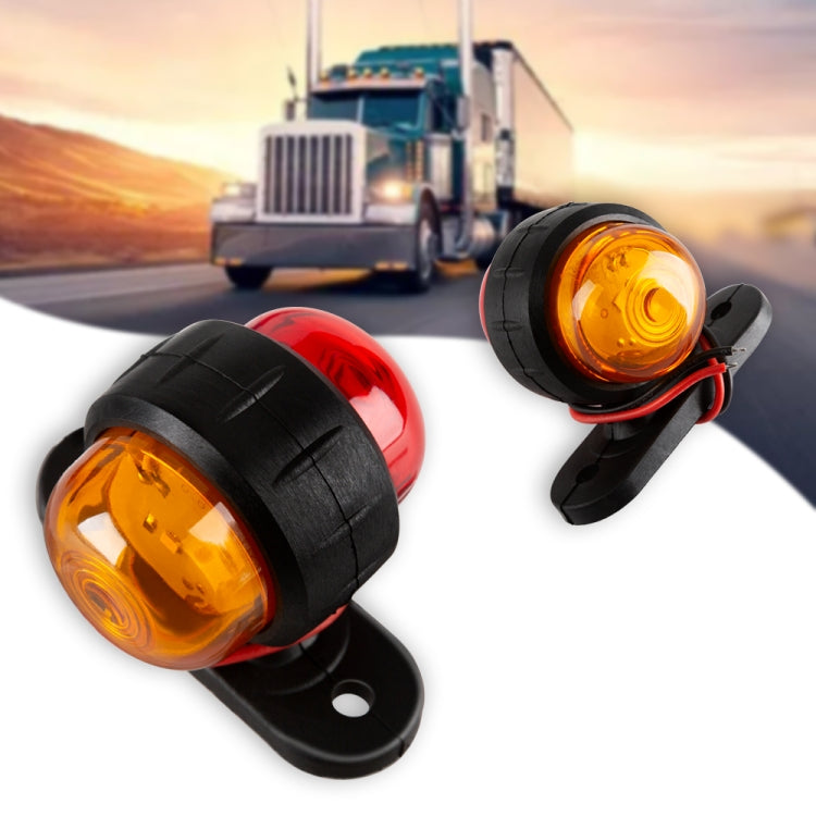 2 PCS R9 12-24V 2 LED 2000-4000K Luce laterale per camion leggero a doppia faccia Modifica per camion carico Fanale posteriore laterale a due colori, 2 PCS R9