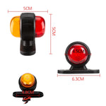 2 PCS R9 12-24V 2 LED 2000-4000K Luce laterale per camion leggero a doppia faccia Modifica per camion carico Fanale posteriore laterale a due colori, 2 PCS R9