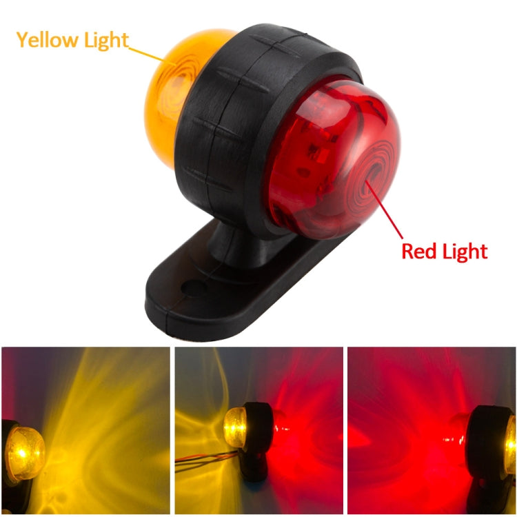 2 PCS R9 12-24V 2 LED 2000-4000K Luce laterale per camion leggero a doppia faccia Modifica per camion carico Fanale posteriore laterale a due colori, 2 PCS R9