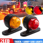 2 PCS R9 12-24V 2 LED 2000-4000K Luce laterale per camion leggero a doppia faccia Modifica per camion carico Fanale posteriore laterale a due colori, 2 PCS R9