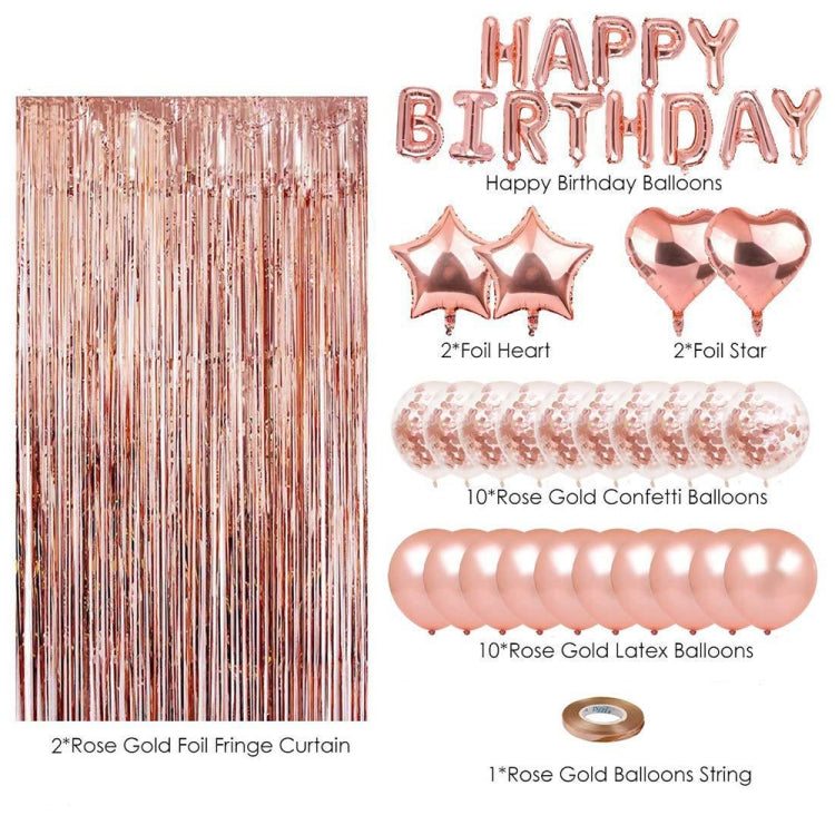 Set di decorazioni per palloncini in oro rosa Forniture per decorazioni per feste di compleanno Decorazioni per feste, Rose Gold Balloon Decoration Set