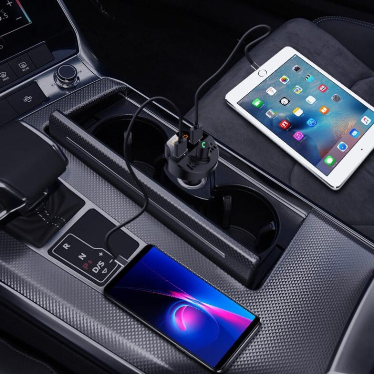 T66 Caricabatteria per auto Bluetooth Accendisigari Lettore MP3 Trasmettitore FM per auto vivavoce, T66