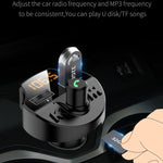 T66 Caricabatteria per auto Bluetooth Accendisigari Lettore MP3 Trasmettitore FM per auto vivavoce, T66