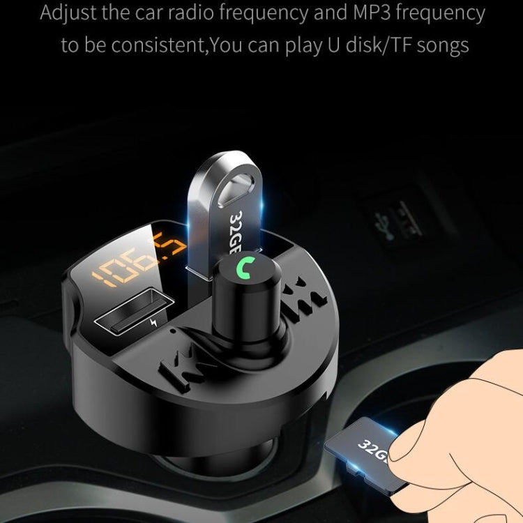 T66 Caricabatteria per auto Bluetooth Accendisigari Lettore MP3 Trasmettitore FM per auto vivavoce, T66