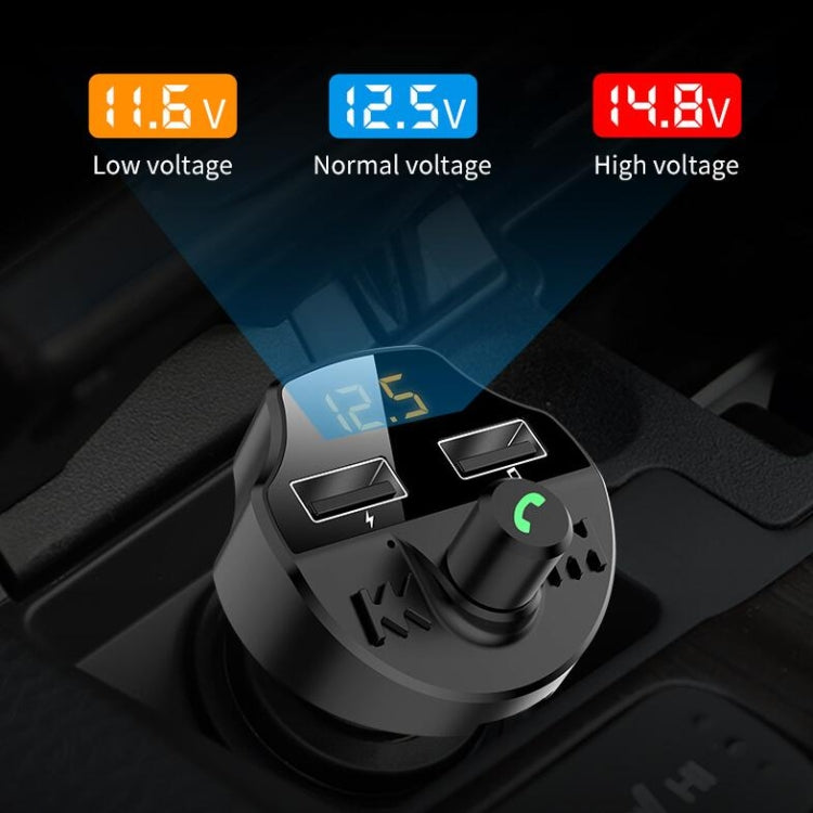 T66 Caricabatteria per auto Bluetooth Accendisigari Lettore MP3 Trasmettitore FM per auto vivavoce, T66