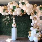 Set di ghirlande di palloncini a tema festa in oro bianco Set di palloncini per decorazioni nuziali di compleanno, White Gold Party Theme Balloon