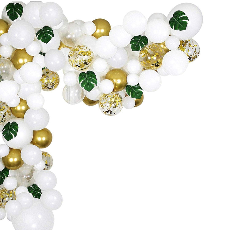 Set di ghirlande di palloncini a tema festa in oro bianco Set di palloncini per decorazioni nuziali di compleanno, White Gold Party Theme Balloon