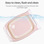 Lavabo per verdure pieghevole da cucina con tagliere multifunzionale, Pink, Blue