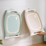 Lavabo per verdure pieghevole da cucina con tagliere multifunzionale, Pink, Blue