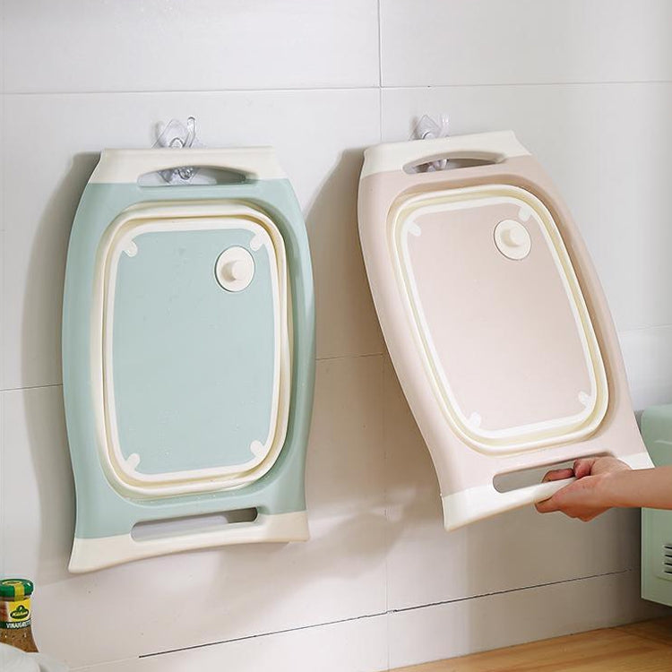 Lavabo per verdure pieghevole da cucina con tagliere multifunzionale, Pink, Blue