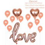 Set di decorazioni per palloncini in foglio di alluminio LOVE da 2 pezzi. Palloncini per layout della sede del matrimonio, LOVE + 2 Heart Shape + 10 Latex, LOVE + 2 Heart Shape + 10 Sequins, LOVE + 2 Heart Shape + 5 Sequins 5 Latex