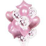 2 pezzi di palloncini in alluminio con paillettes perlate da 18 pollici, decorazione per feste, decorazioni natalizie