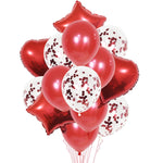 2 pezzi di palloncini in alluminio con paillettes perlate da 18 pollici, decorazione per feste, decorazioni natalizie