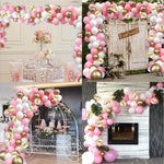 Macron Set di decorazioni per palloncini rosa Proposta di layout per decorazione festa di compleanno, Macron Pink Balloon Decoration