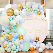 Macaron Pacchetto catena di palloncini verdi e blu Combinazione di palloncini per compleanno, festa di nozze, decorazione da parete, Macaron Decoration Balloon Combination