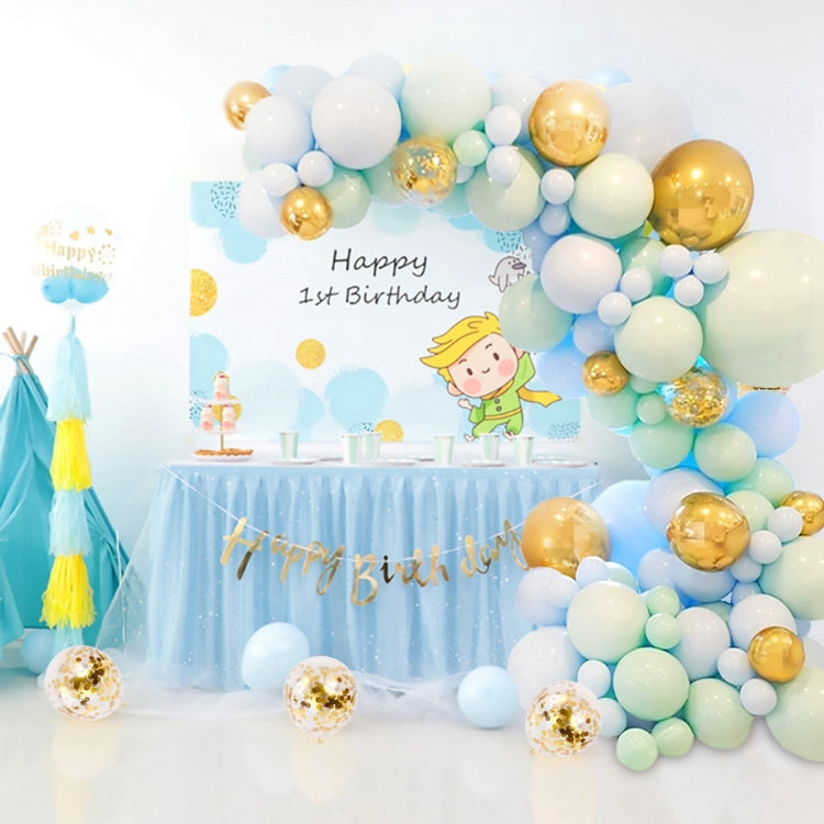 Catena di palloncini verdi e blu per feste 20x26cm