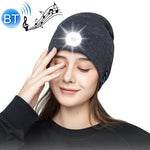 Cappello lavorato a maglia Bluetooth 5.0 con illuminazione a LED per pesca notturna all'aperto