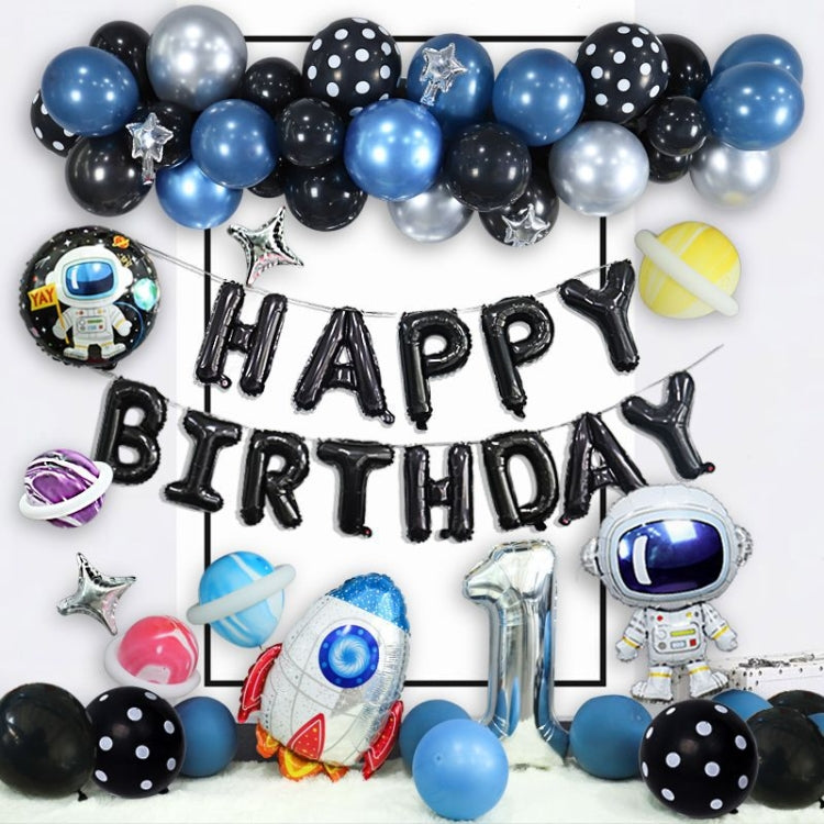 Set di decorazioni per palloncini di compleanno a tema astronauta, cielo stellato, razzo, pellicola in alluminio, palloncino, decorazione per feste per bambini, Set 2, Set 3