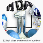 Set di decorazioni per palloncini di compleanno a tema astronauta, cielo stellato, razzo, pellicola in alluminio, palloncino, decorazione per feste per bambini, Set 2, Set 3