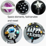 Set di decorazioni per palloncini di compleanno a tema astronauta, cielo stellato, razzo, pellicola in alluminio, palloncino, decorazione per feste per bambini, Set 2, Set 3