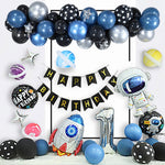 Set di decorazioni per palloncini di compleanno a tema astronauta, cielo stellato, razzo, pellicola in alluminio, palloncino, decorazione per feste per bambini, Set 2, Set 3