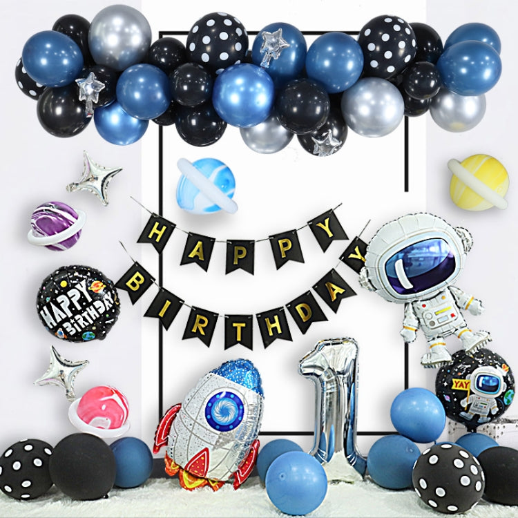 Set di decorazioni per palloncini di compleanno a tema astronauta, cielo stellato, razzo, pellicola in alluminio, palloncino, decorazione per feste per bambini, Set 2, Set 3