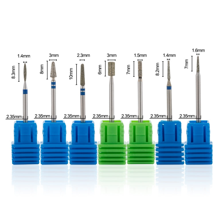 Set 3 teste abrasive in acciaio per manicure