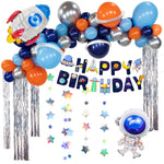 Set di palloncini a tema astronauta errante della terra Palloncino con pellicola in alluminio per decorazione di palloncini a razzo per feste di compleanno, Wandering Earth Astronaut Theme Balloon