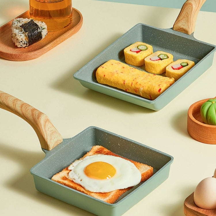 Tamagoyaki Mini Padella antiaderente Padella per colazione a fondo piatto, Long-shaped, Square