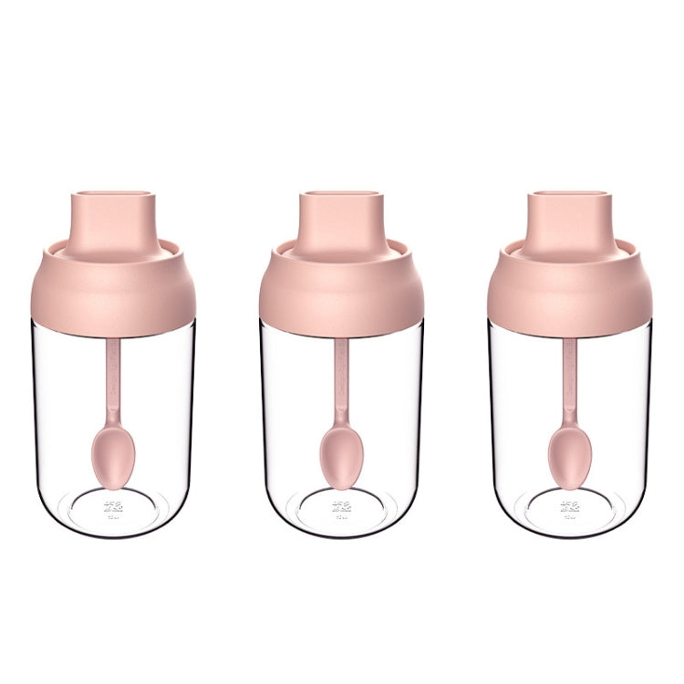 3 pezzi di nastro macaron, coperchio a prova di umidità, cucchiaio, un barattolo di condimento, bottiglia di condimento in vetro con etichetta, Seasoning Bottle, Honey Bottle, Brush Oil Bottle