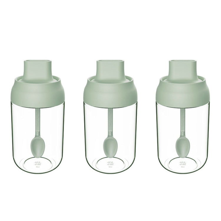 3 pezzi di nastro macaron, coperchio a prova di umidità, cucchiaio, un barattolo di condimento, bottiglia di condimento in vetro con etichetta, Seasoning Bottle, Honey Bottle, Brush Oil Bottle