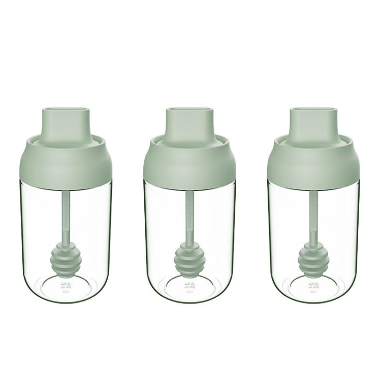3 pezzi di nastro macaron, coperchio a prova di umidità, cucchiaio, un barattolo di condimento, bottiglia di condimento in vetro con etichetta, Seasoning Bottle, Honey Bottle, Brush Oil Bottle