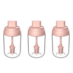 3 pezzi di nastro macaron, coperchio a prova di umidità, cucchiaio, un barattolo di condimento, bottiglia di condimento in vetro con etichetta, Seasoning Bottle, Honey Bottle, Brush Oil Bottle