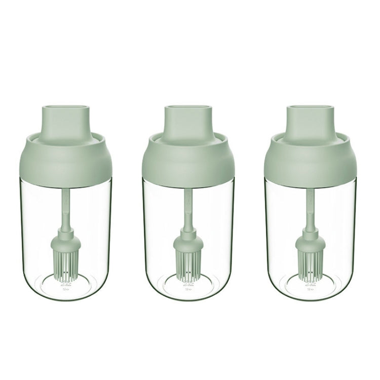 3 pezzi di nastro macaron, coperchio a prova di umidità, cucchiaio, un barattolo di condimento, bottiglia di condimento in vetro con etichetta, Seasoning Bottle, Honey Bottle, Brush Oil Bottle