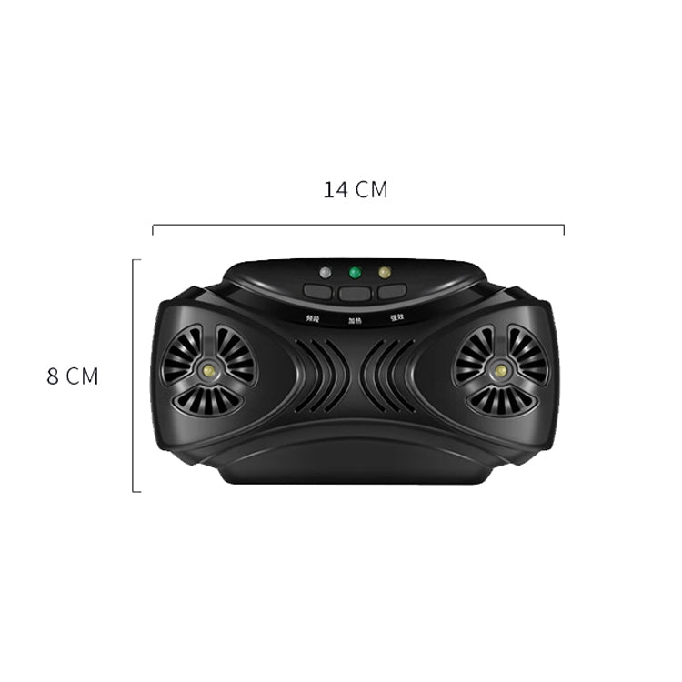DC-9010 Repellente per insetti portatile repellente per zanzare ad ultrasuoni con ricarica USB, Insect Repellent Black